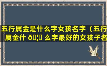 五行属金是什么字女孩名字（五行属金什 🦈 么字最好的女孩子名字）